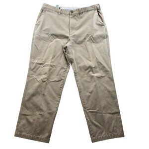 Lands' End Men's Pants Size 38 Khaki Chino Casual Classic Straight Leg Travel